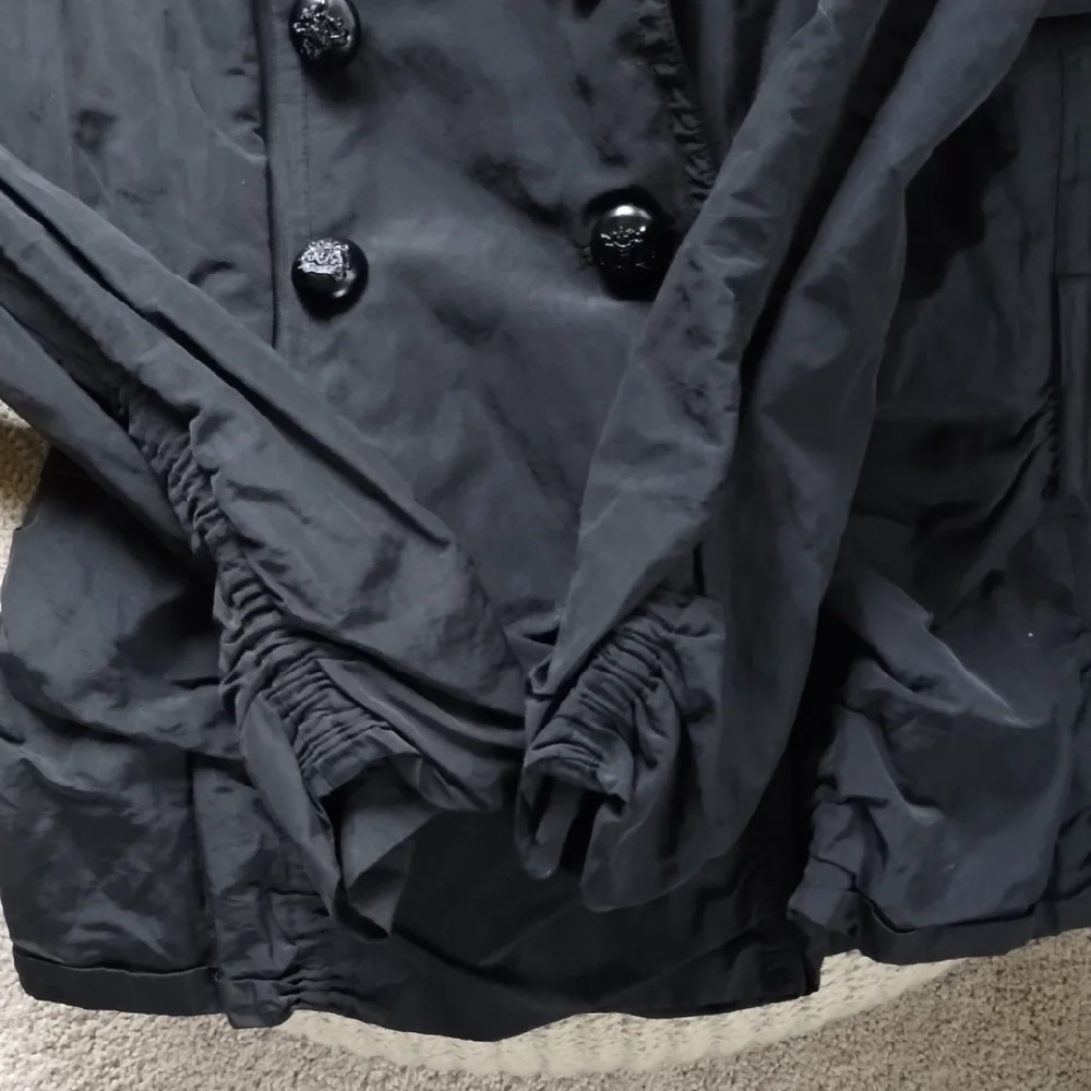 Etcetera Black Pea Coat with Standing Collar - Picture 14 of 15